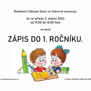 Zápis do 1. ročníku